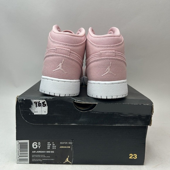 Nike Shoes Air Jordan 1 Retro Mid BG Sheen “Pink Denim” 2024 - Picture 4 of 5